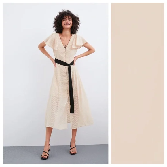knee length dresses for ladies Zara Pink Tulle Mesh Dress – Chelle's Boutique main image 0
